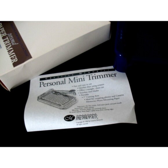 Vintage Creative Memories Personal Paper Trimmer New Blue - Picture 4 of 4